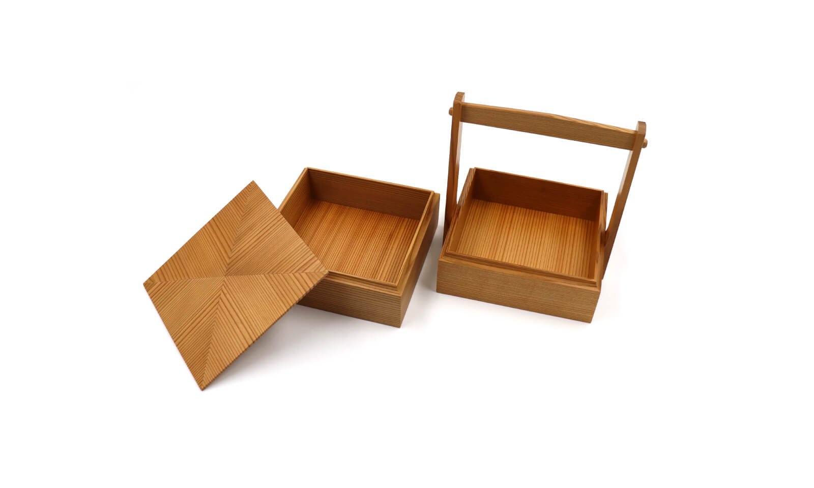 【新商品情報】秋田杉の取手付き2段菓子器