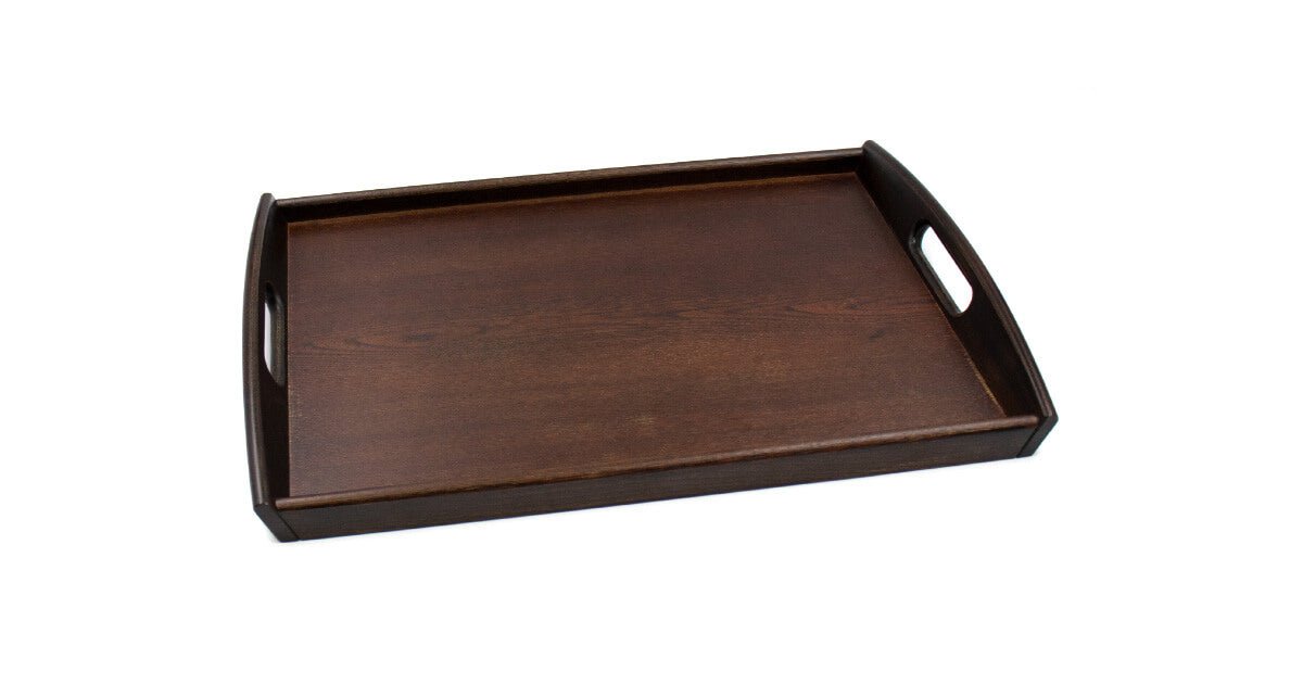 【新商品情報】シックな風合いの取っ手付きトレイ 510mm