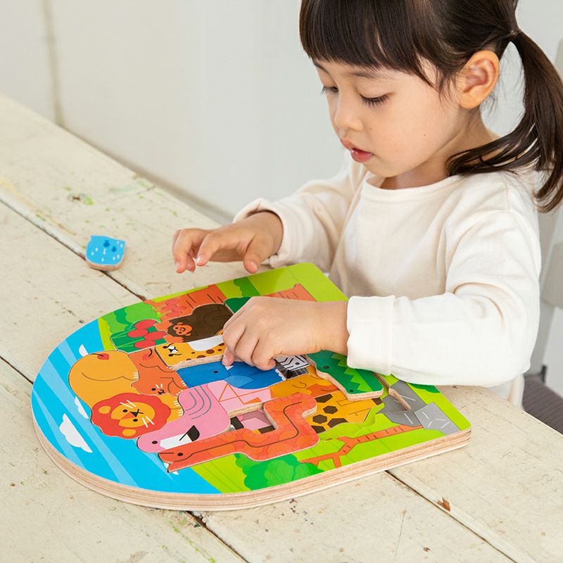 2層パズル アニマル探検隊 動物たちを探し出す探検型パズル