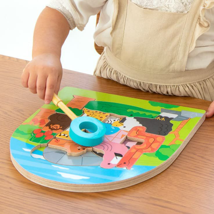 2層パズル アニマル探検隊 動物たちを探し出す探検型パズル