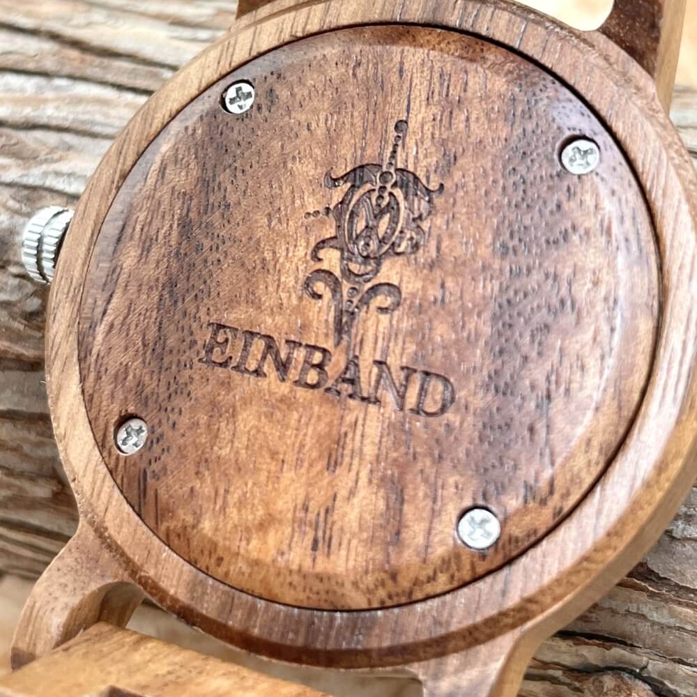 アカシアとメイプルウッドの木製腕時計 40mm 男性向け Mond Acacia & Maplewood