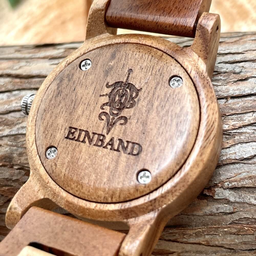 アカシアとメイプルウッドの木製腕時計 32mm 女性向け Mond Acacia & Maplewood