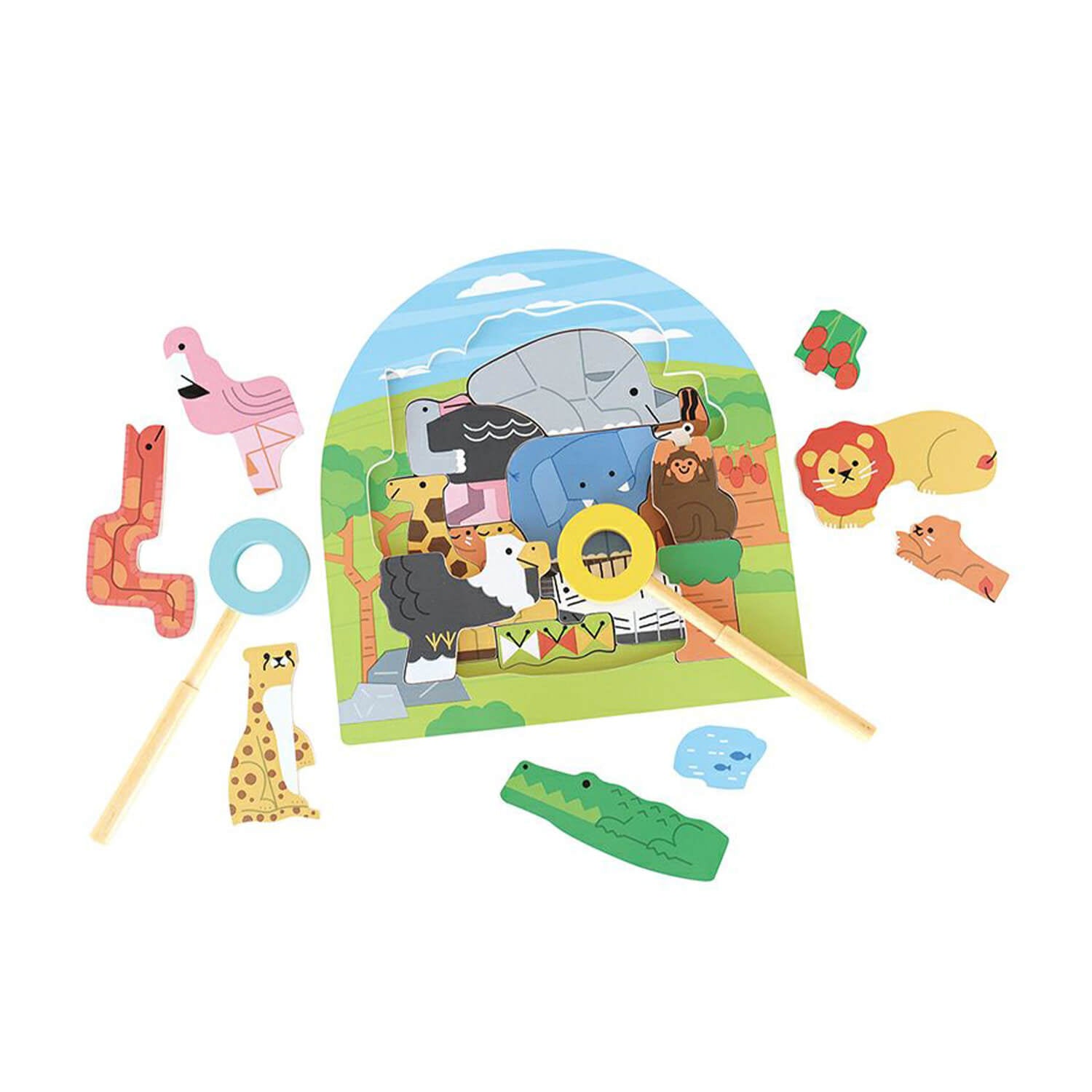 2-layer puzzle Animal Explorer Exploration puzzle to find animals