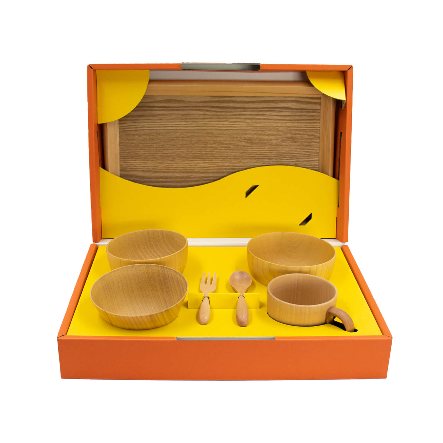 天然木のベビー食器セット
