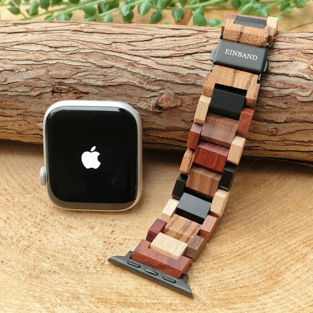 5つの天然木を使用したアップルウォッチバンド