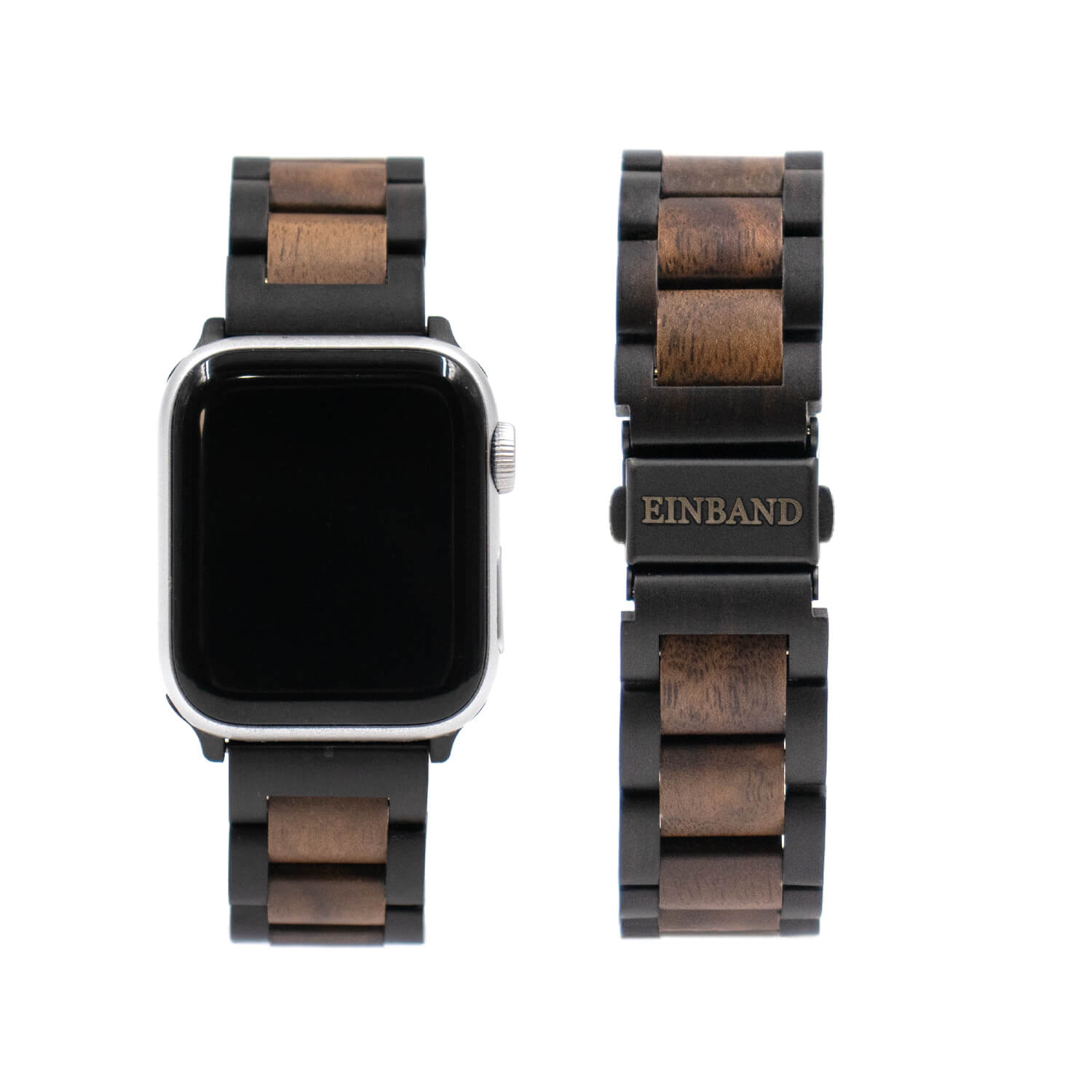エボニーウッドとクルミのアップルウォッチバンド