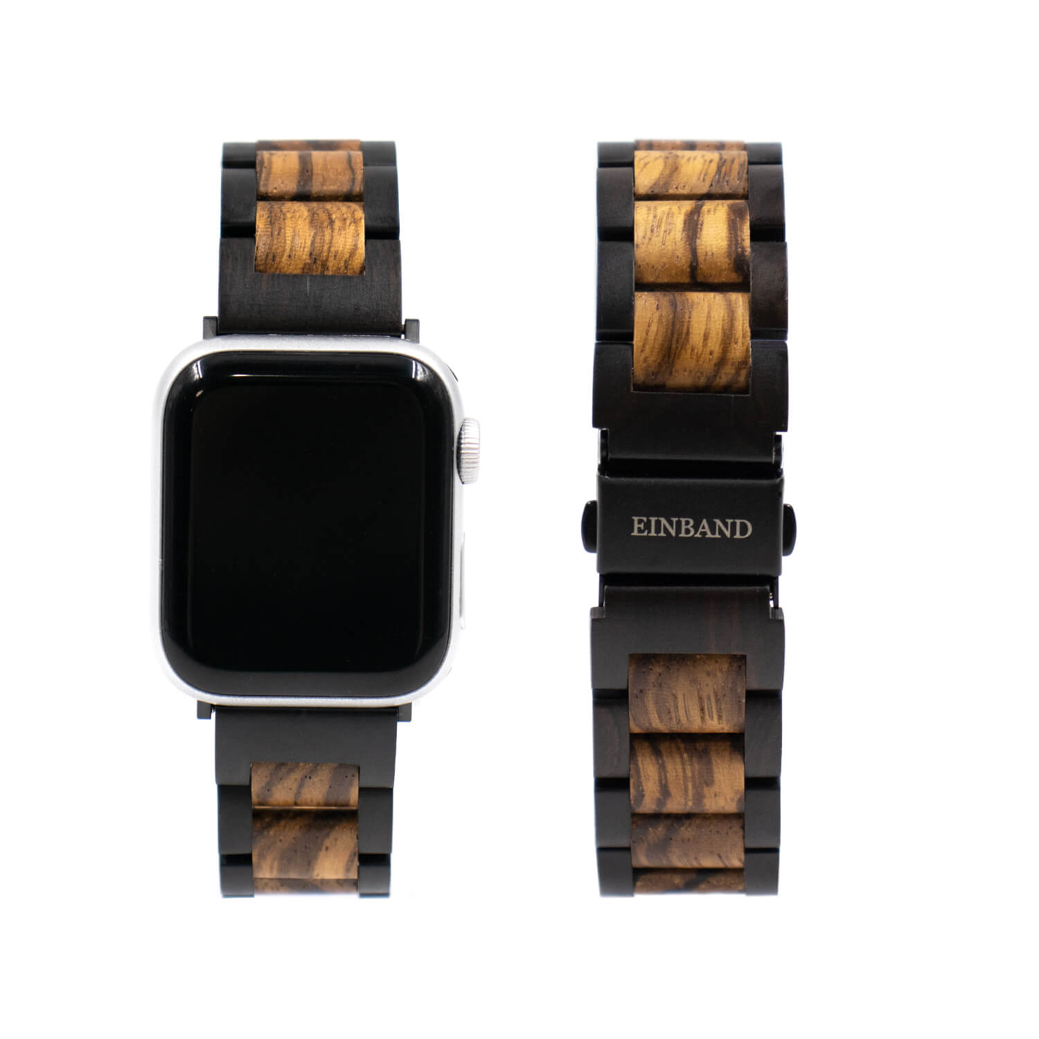エボニーウッドとゼブラウッドのアップルウォッチバンド