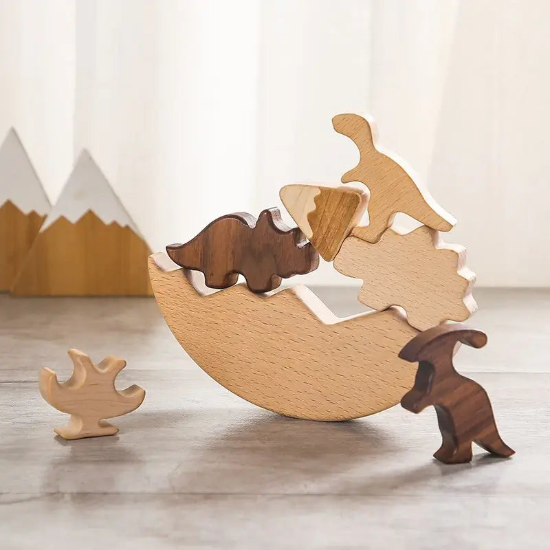 恐竜いっぱいバランス積み木