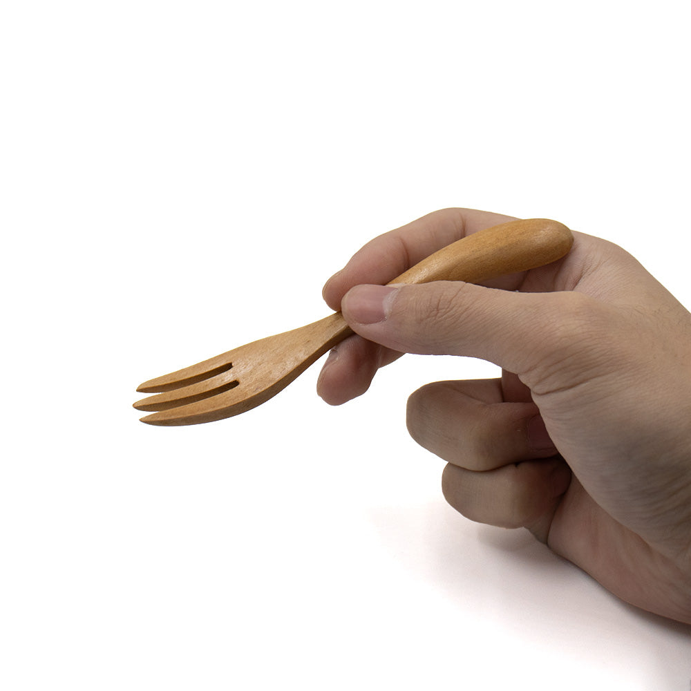 天然木のフォーク 125mm