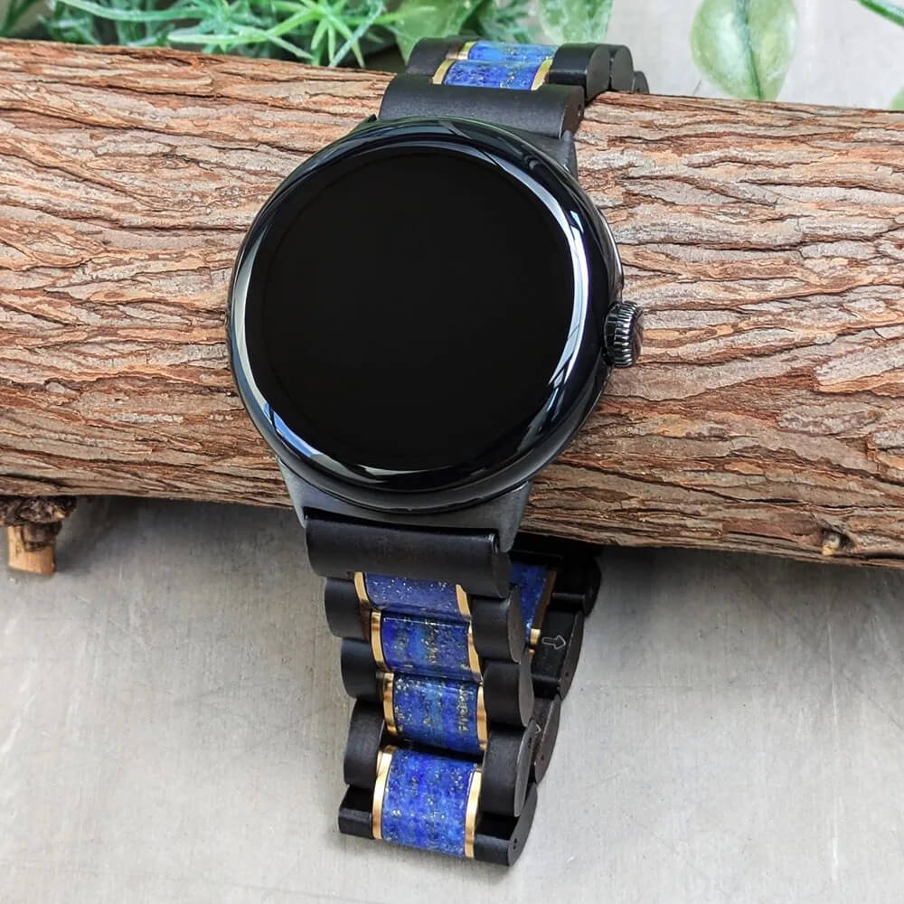 ラピスラズリとサンダルウッドのグーグルピクセルウォッチバンド