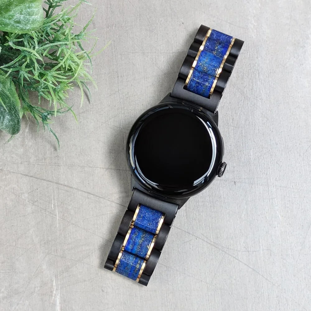 ラピスラズリとサンダルウッドのグーグルピクセルウォッチバンド