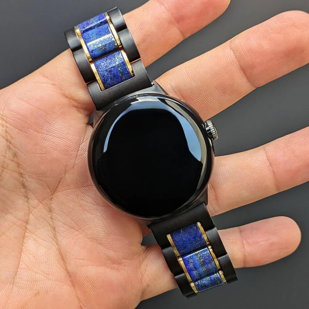 ラピスラズリとサンダルウッドのグーグルピクセルウォッチバンド
