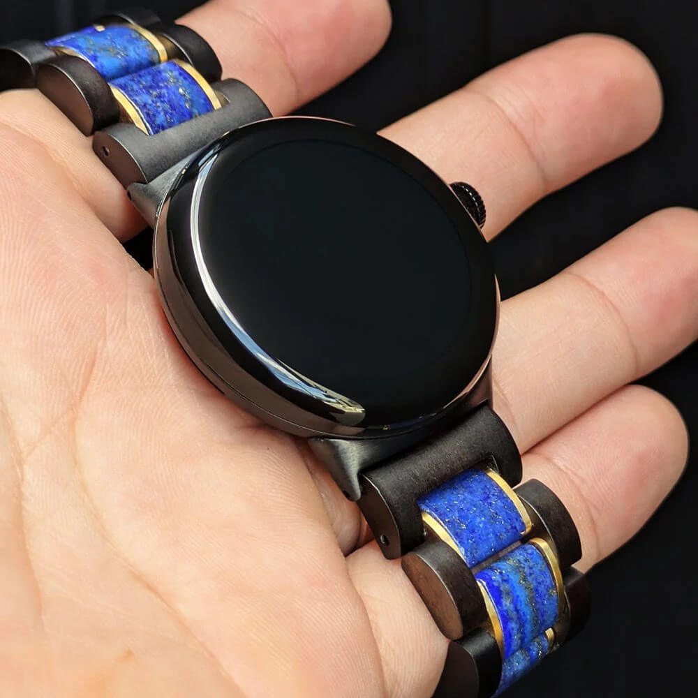 ラピスラズリとサンダルウッドのグーグルピクセルウォッチバンド