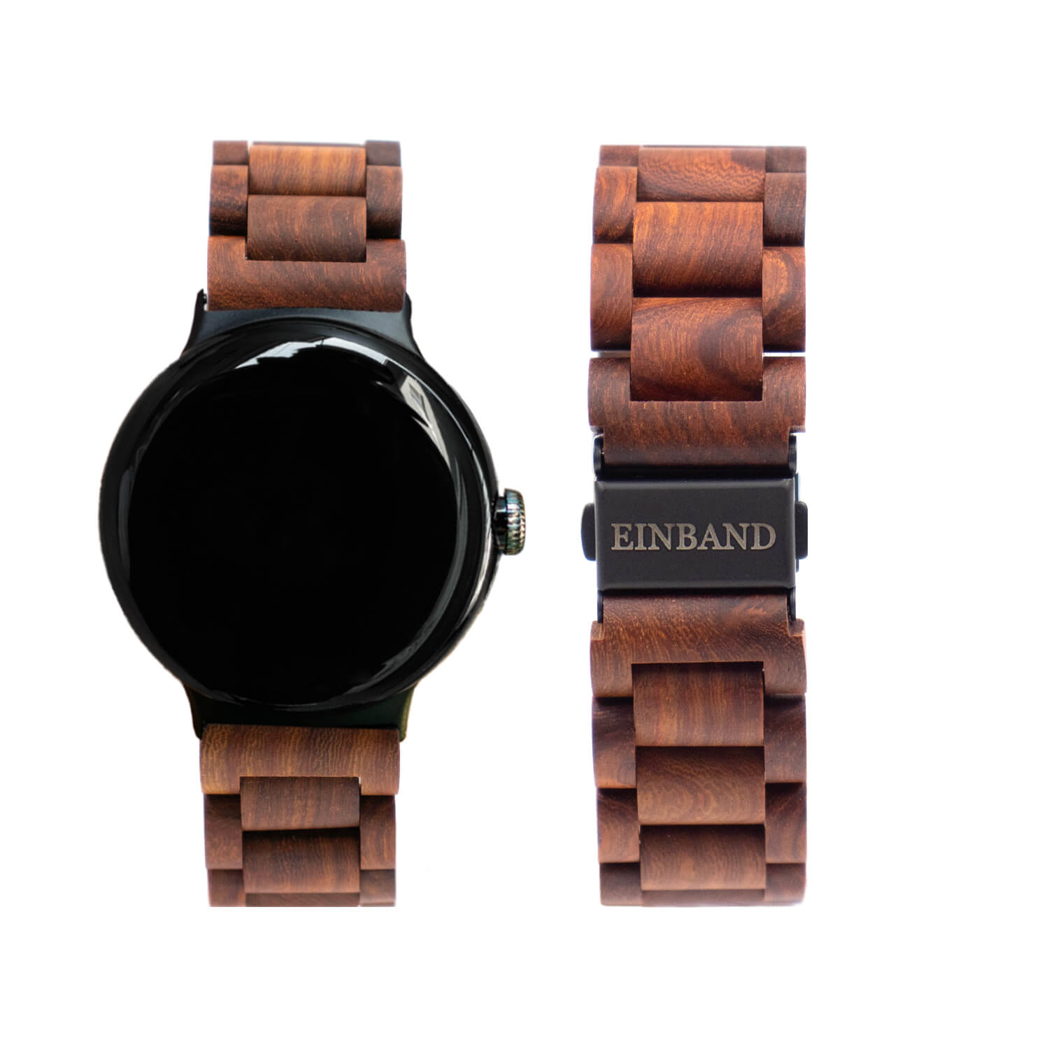 レッドサンダルウッドのグーグルピクセルウォッチバンド