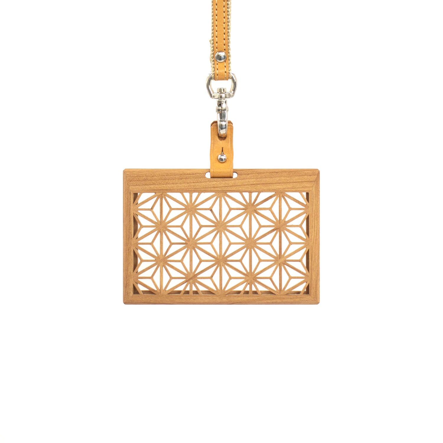 Ichie 組子細工のIDカードケース ヤマザクラ