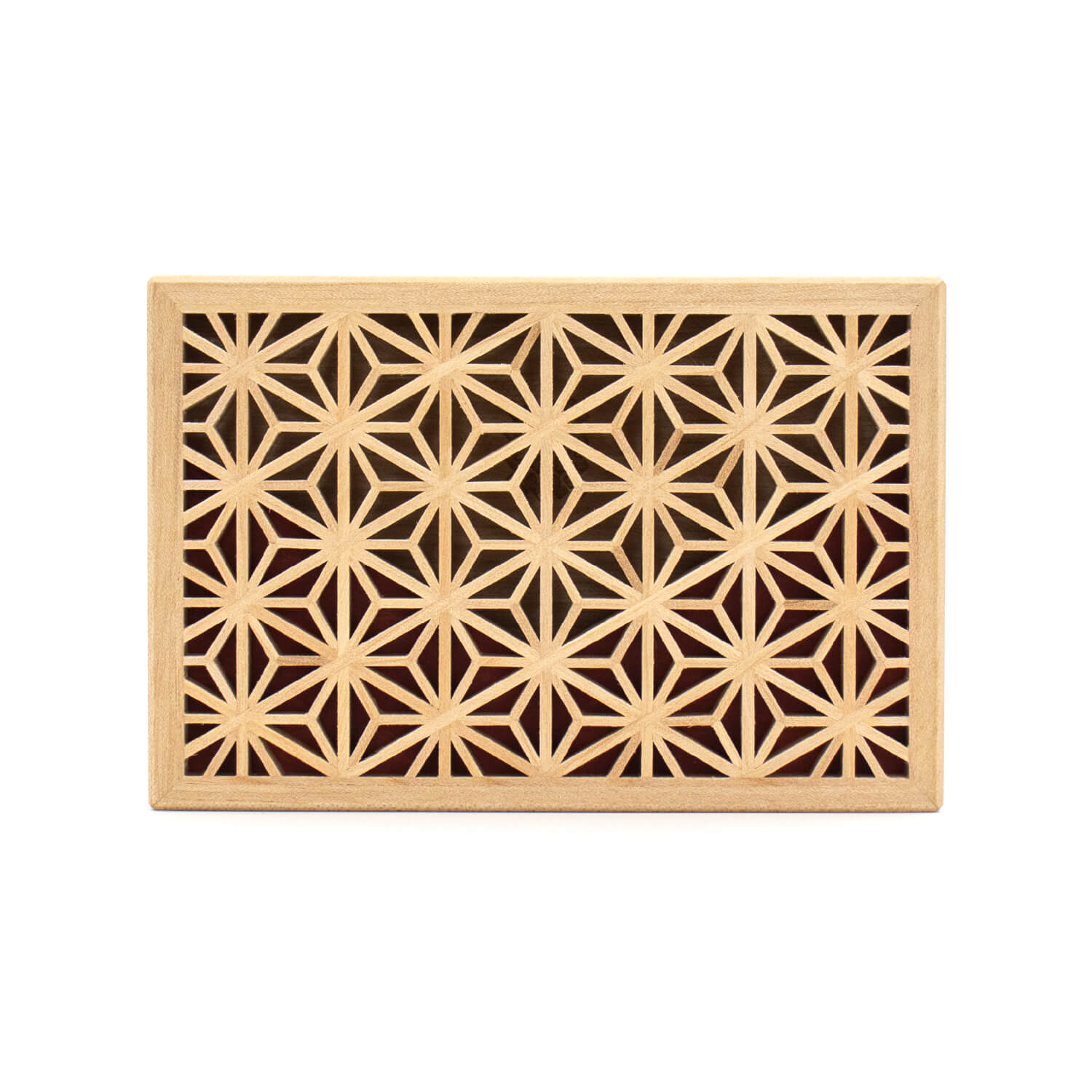 Enishi ピンクアイボリー 組子細工のカードケース