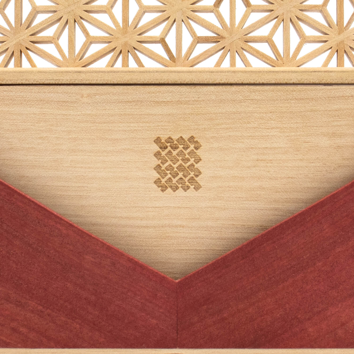 Enishi ピンクアイボリー 組子細工のカードケース