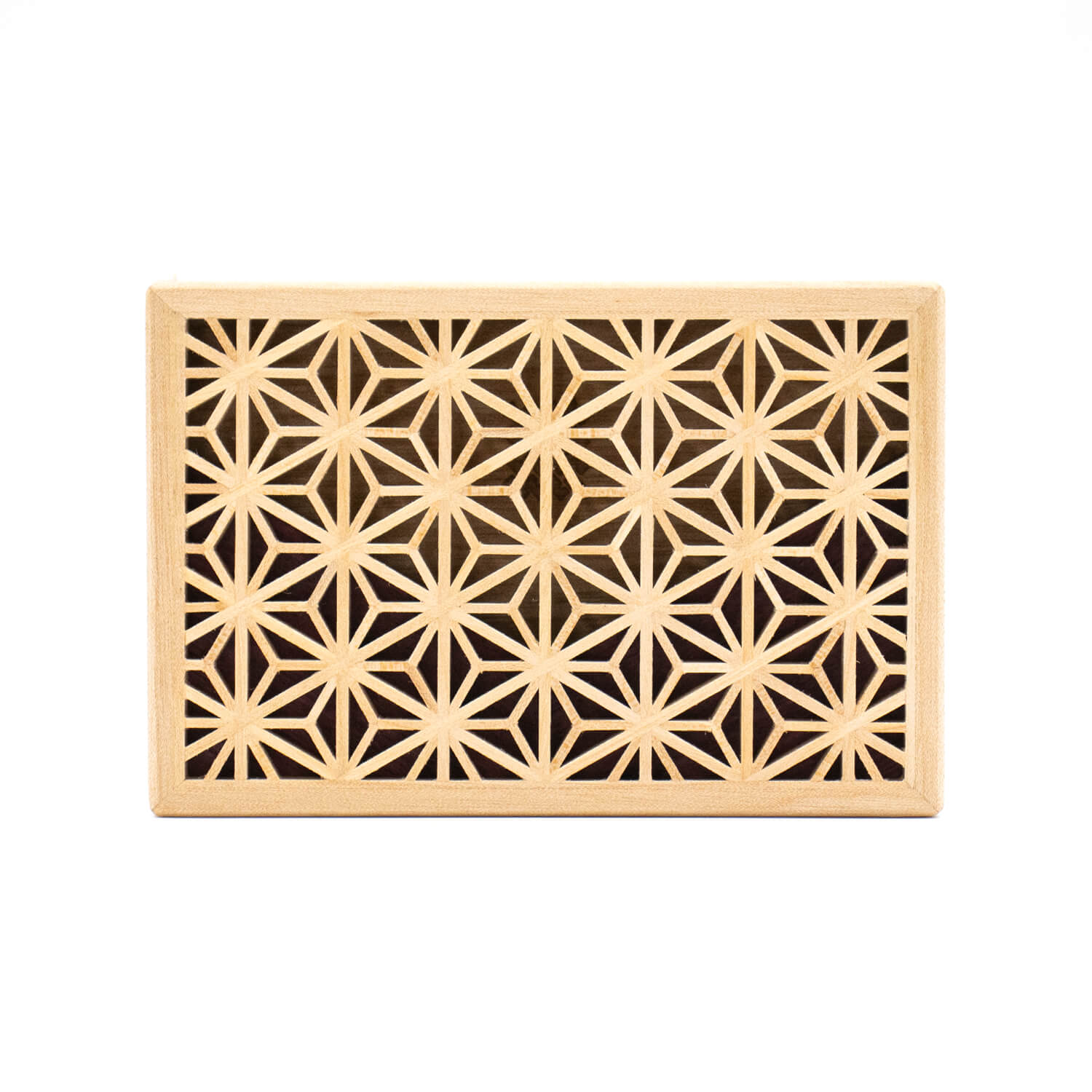 Enishi パープルハート 組子細工のカードケース