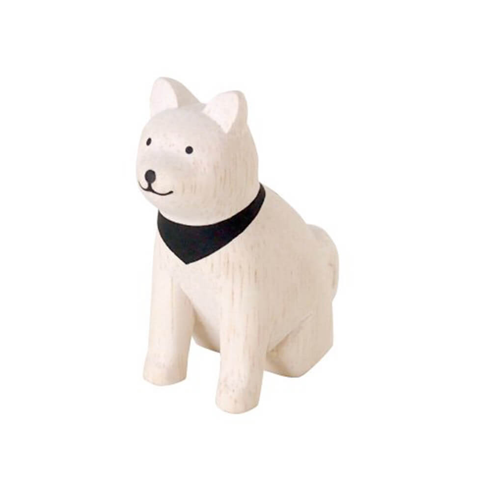 Pole Pole Animal Akita Inu Wood Carved Animal