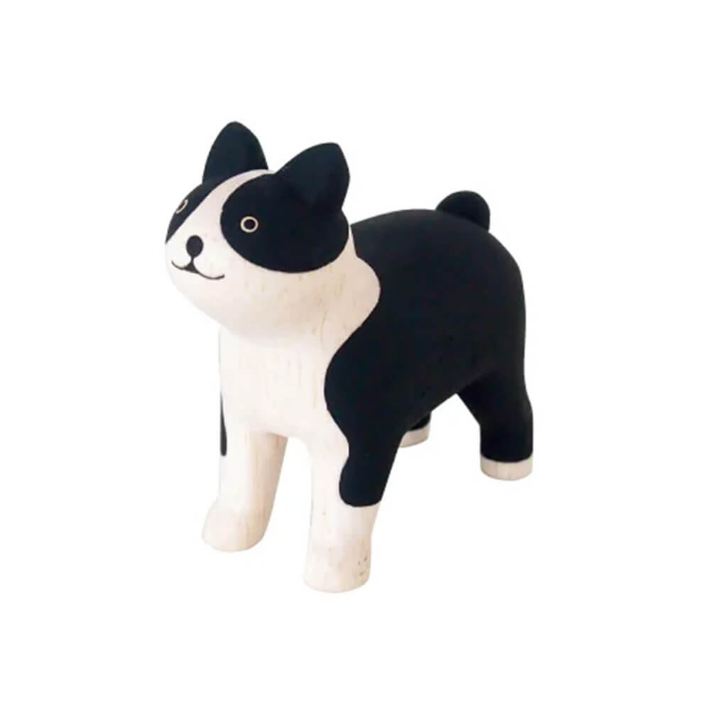 Pole Pole Animal Boston Terrier Wood Carving Animal