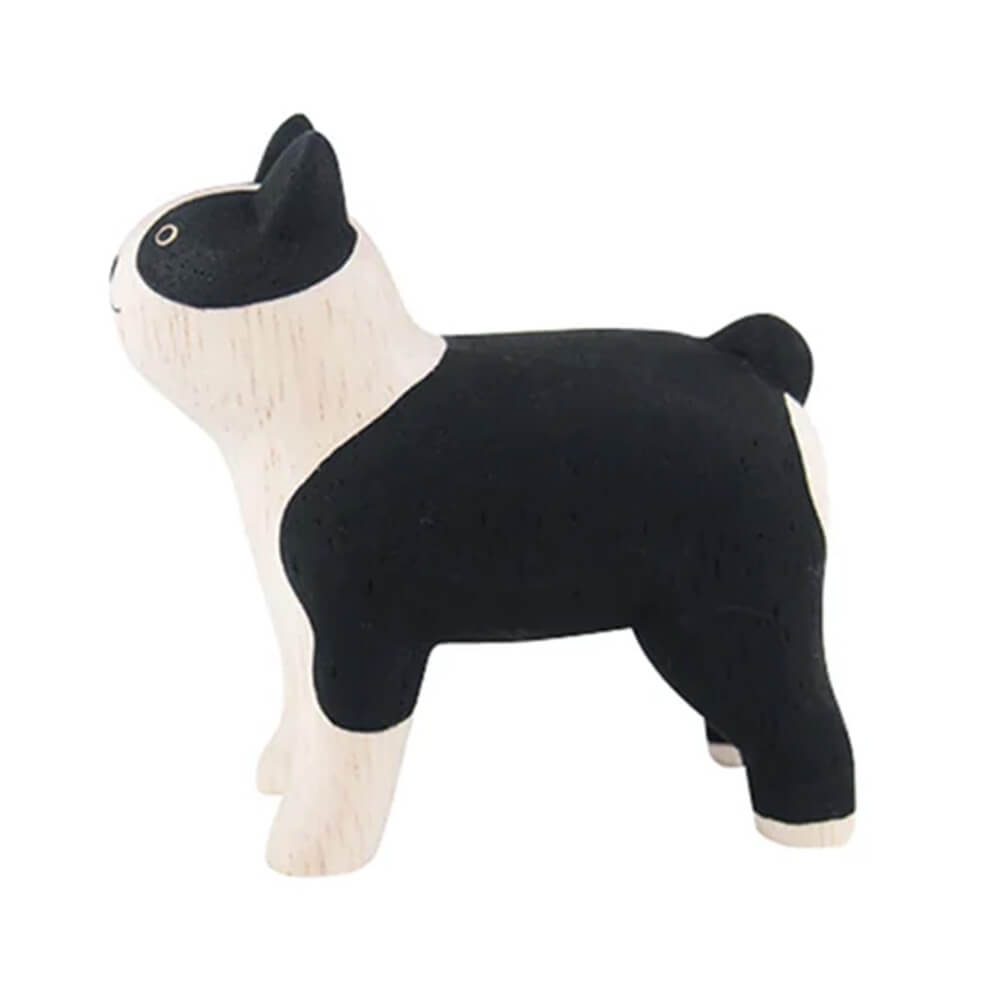 Pole Pole Animal Boston Terrier Wood Carving Animal