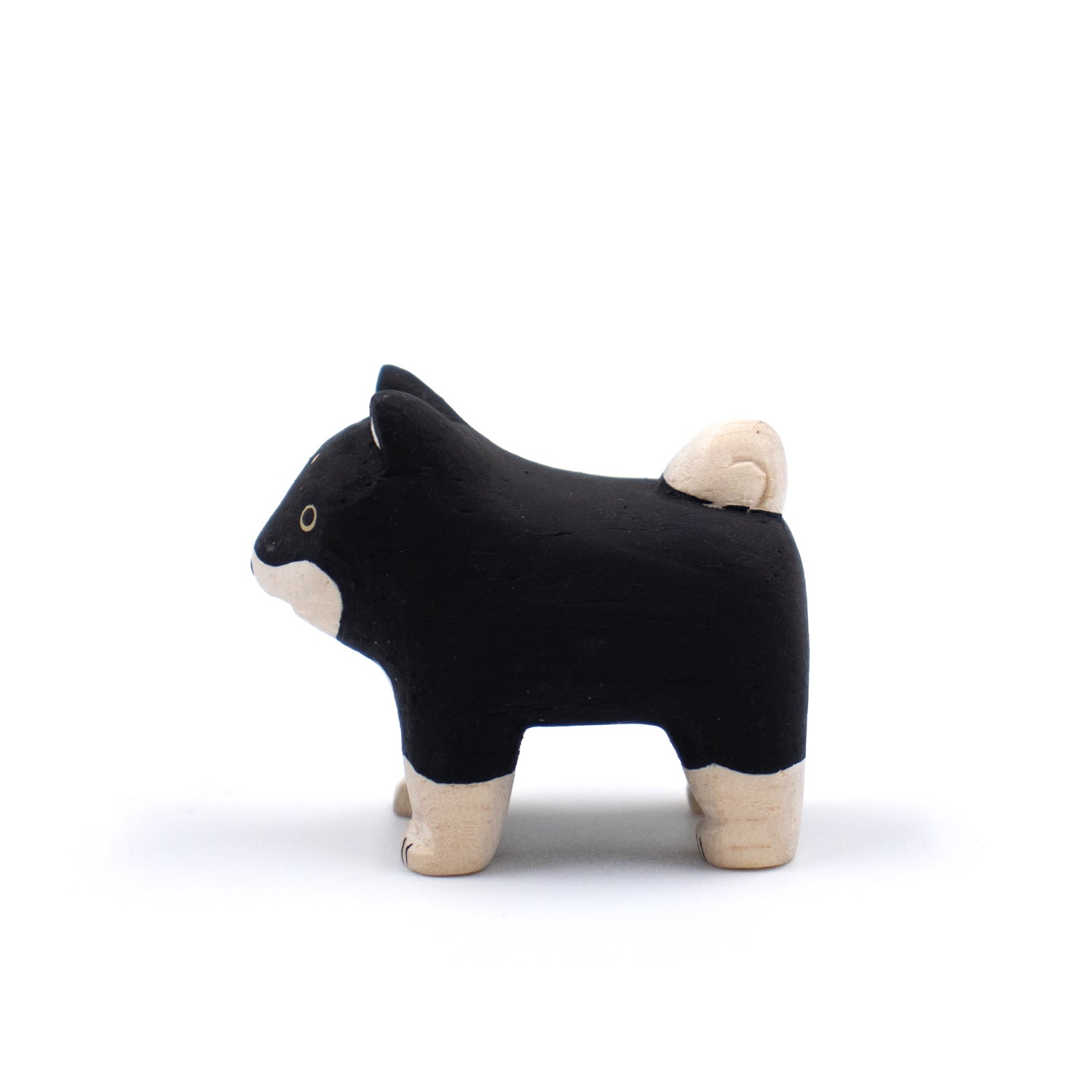 ぽれぽれ動物 シバイヌ子 木彫りの動物