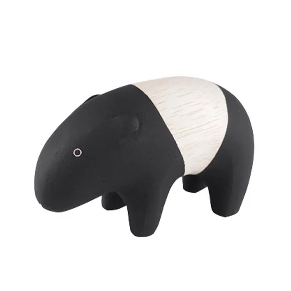 Pole Pole Animal Malayan Tapir Wood Carved Animal