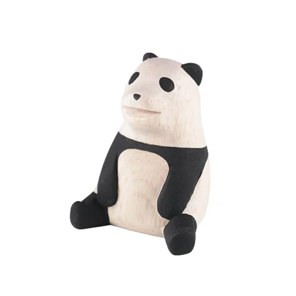 Pole Pole Animal Panda Wood Carved Animal