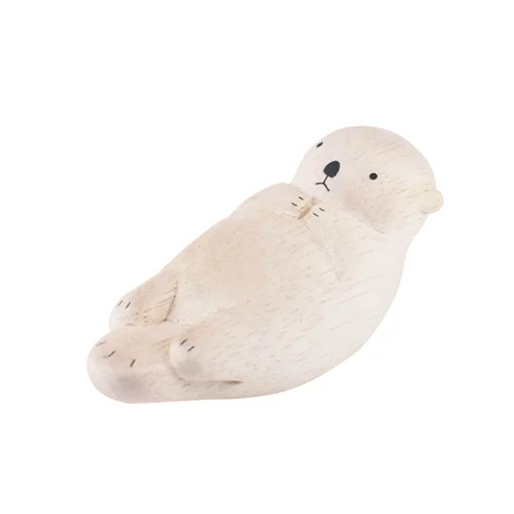 Pole Pole Animal Sea Otter Wood Carved Animal