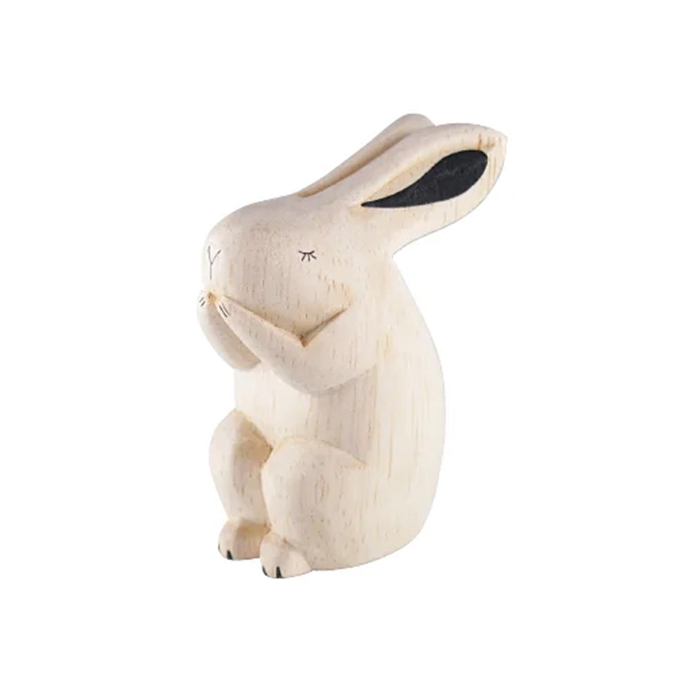 ぽれぽれ動物 ウサギ 木彫りの動物