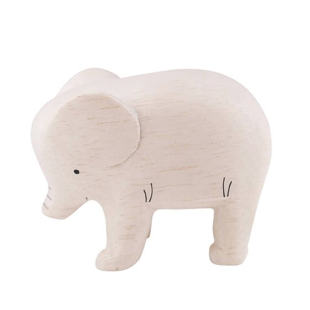 Pole Pole Animal Elephant Wood Carved Animal