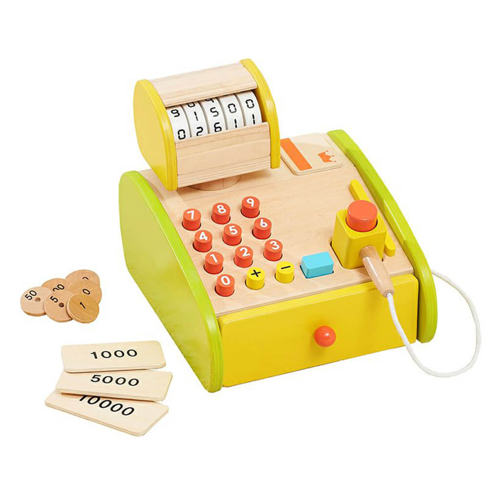 森のくるくるピッピ！レジスター 木製 木のおもちゃ 知育 玩具