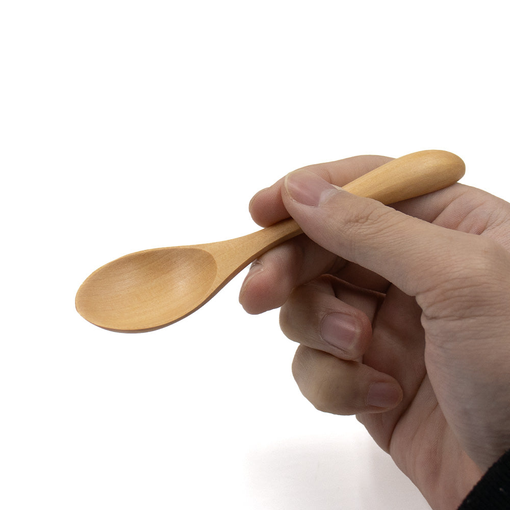 Natural wood spoon 125mm