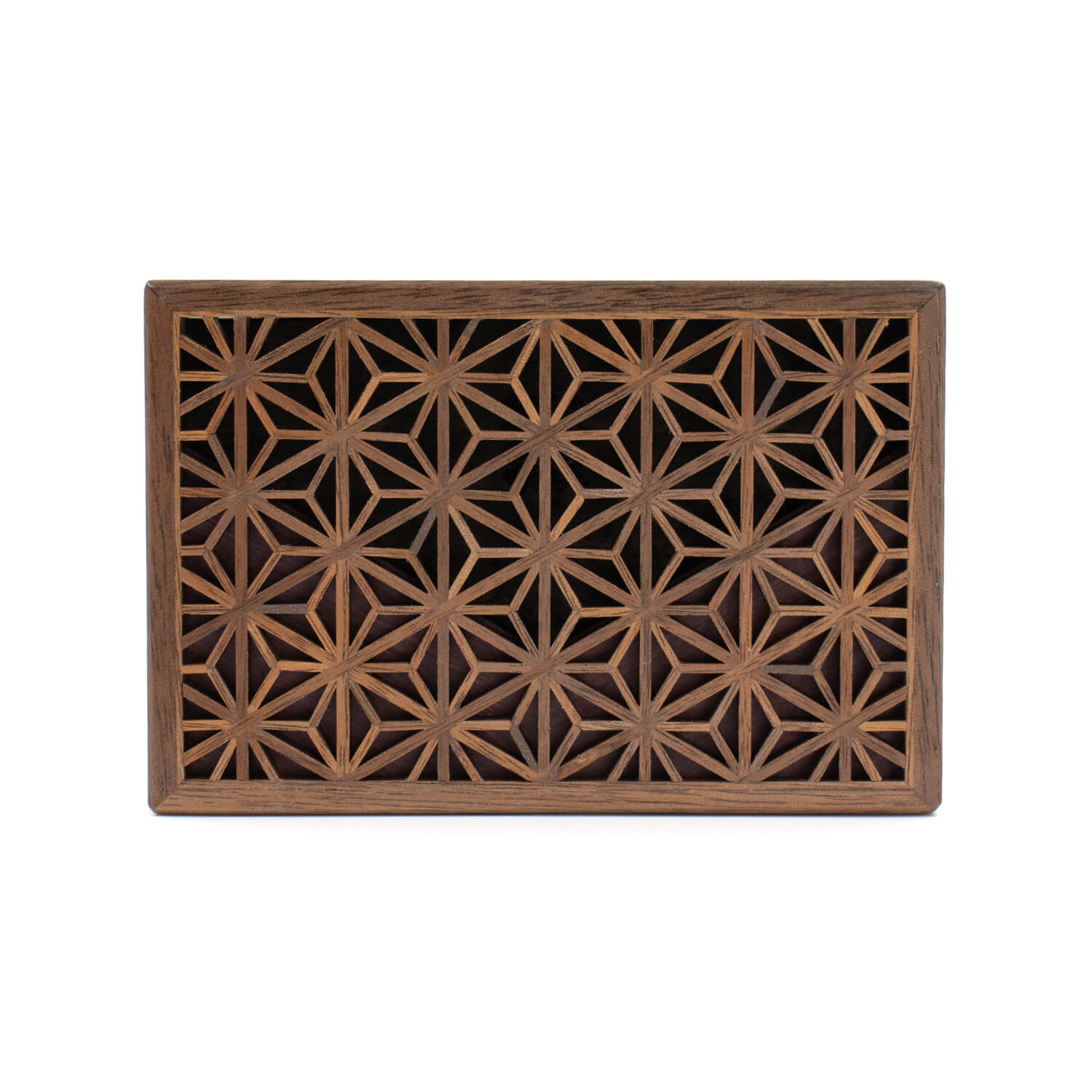 Enishi パープルハート 組子細工のカードケース ウォールナット