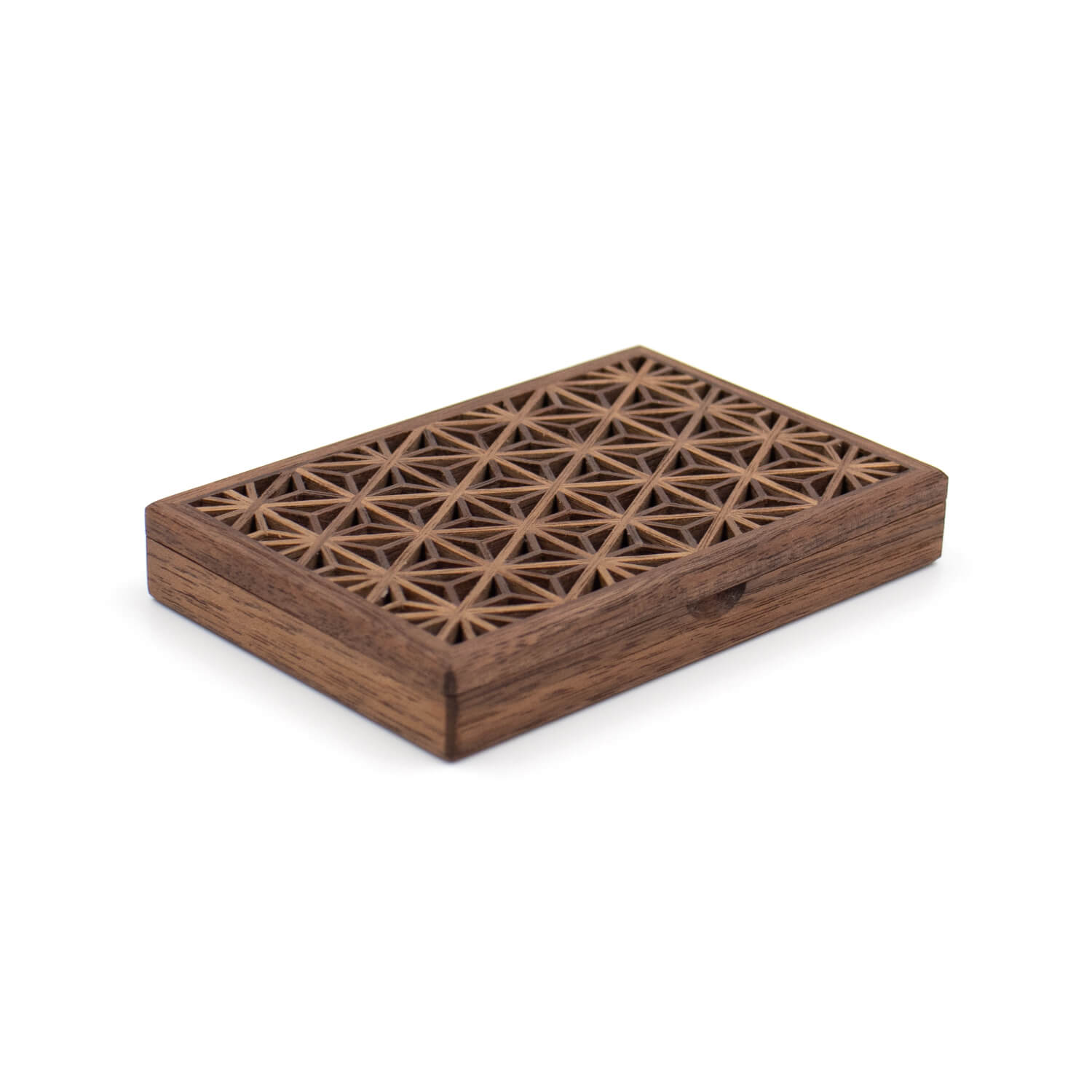 Enishi パープルハート 組子細工のカードケース