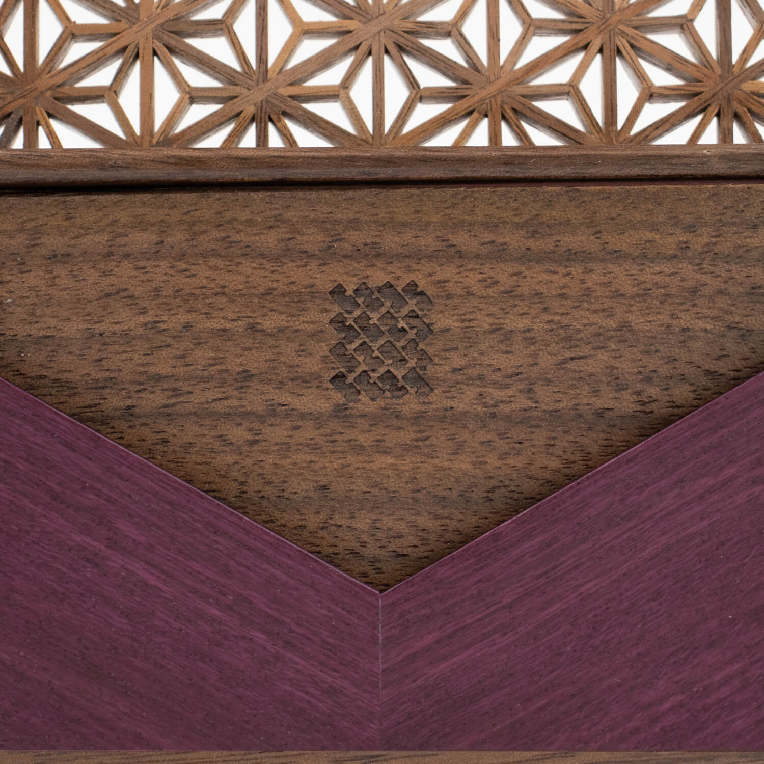 Enishi パープルハート 組子細工のカードケース ウォールナット