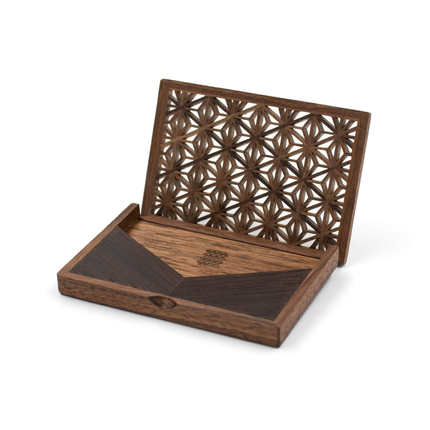 Enishi ウェンジ Mokutopiaオリジナル 組子細工のカードケース ウォールナット