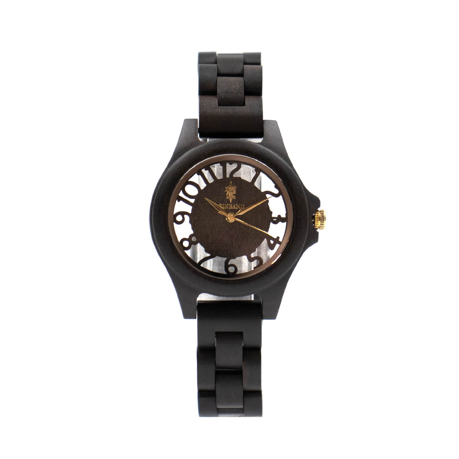 スケルトン仕様 サンダルウッドの木製腕時計 34mm 女性向け Freiheit Sandalwood