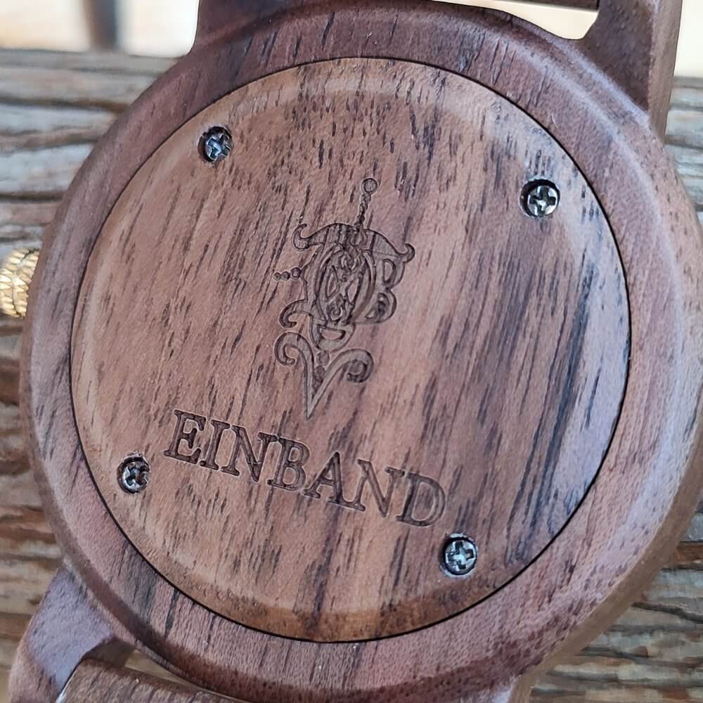 ブルーサンドストーンの木製腕時計 40mm 男性向け Reise Blue sandstone × Walnut