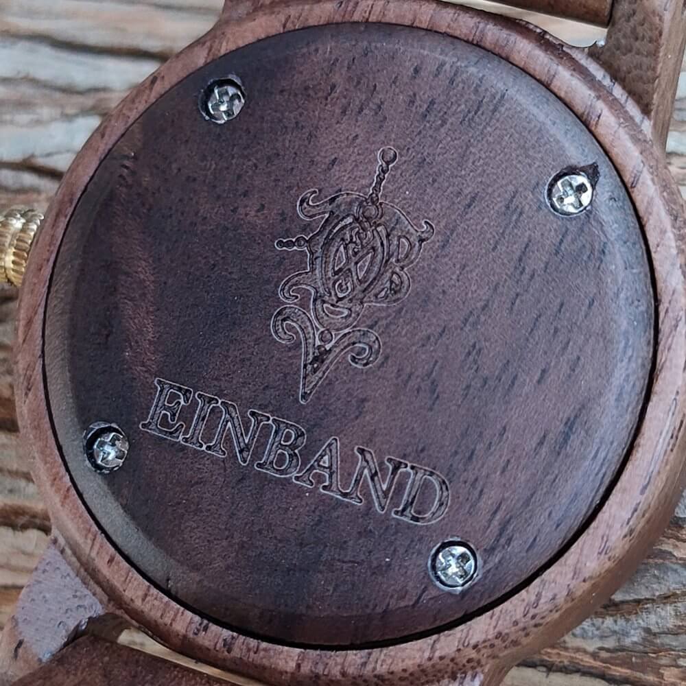 ブルーサンドストーンの木製腕時計 32mm 女性向け Reise Blue sandstone × Walnut