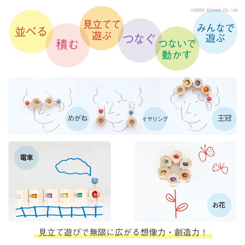 新感覚の組み立ておもちゃ Connectable Chain Cobit -6pieces-