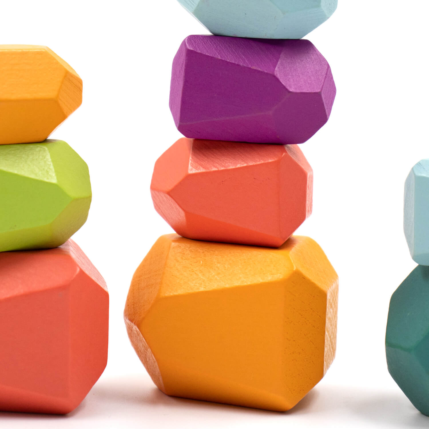 カラフルな積み石ブロック 10個セット 拡大写真