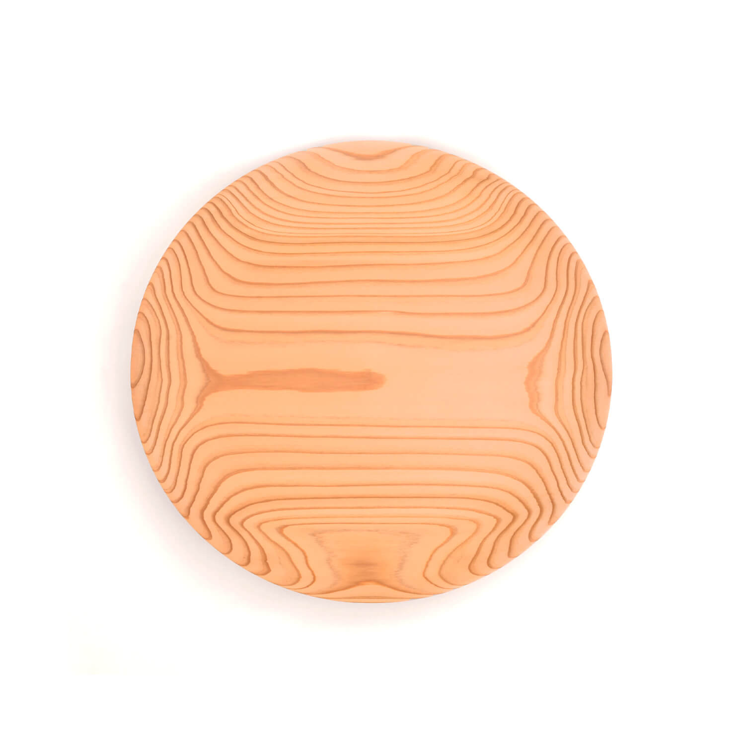 KACOMI 1尺(300mm) 秋田杉の木のお皿 1〜2人用 白