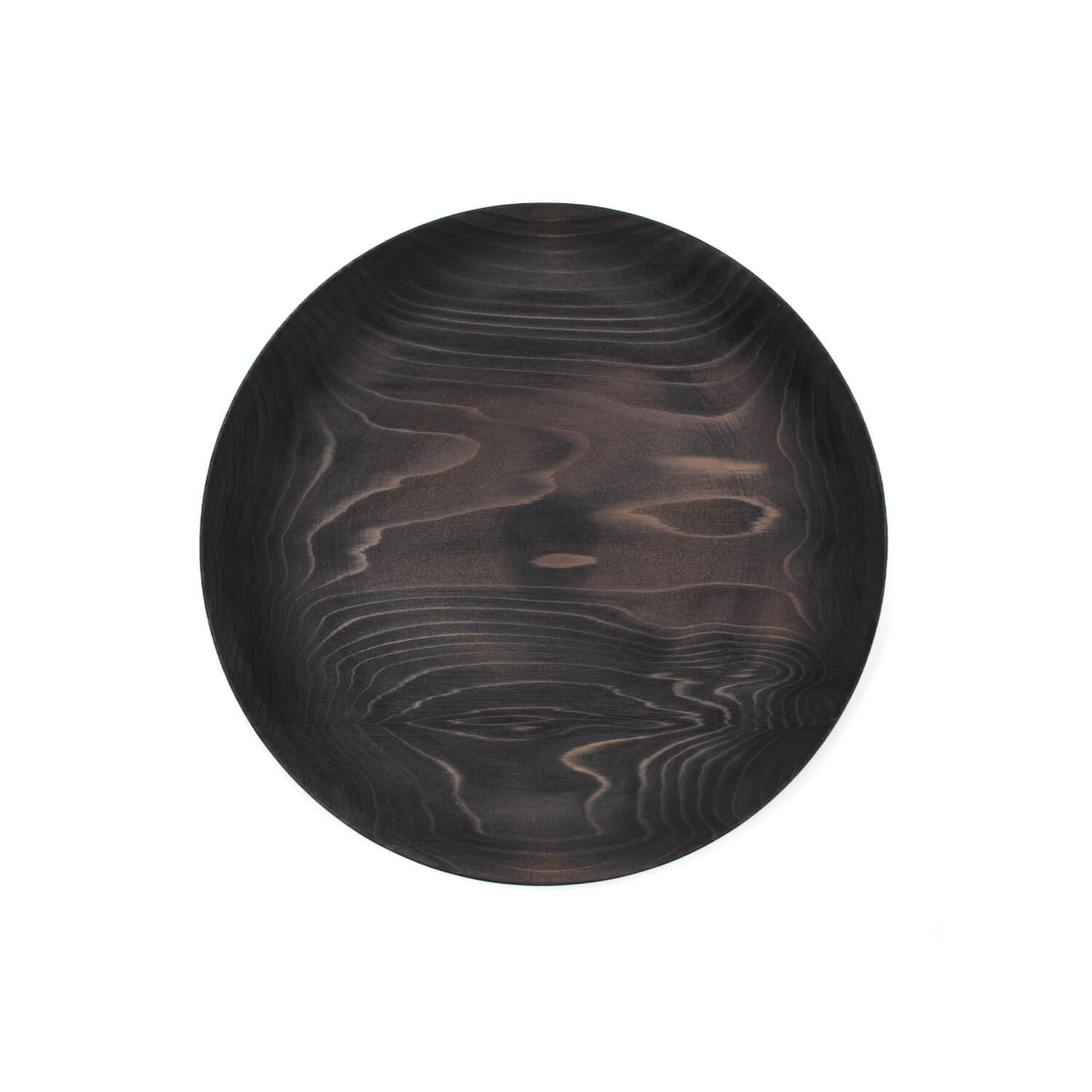 KACOMI 1尺(300mm) 秋田杉の木のお皿 1〜2人用 黒