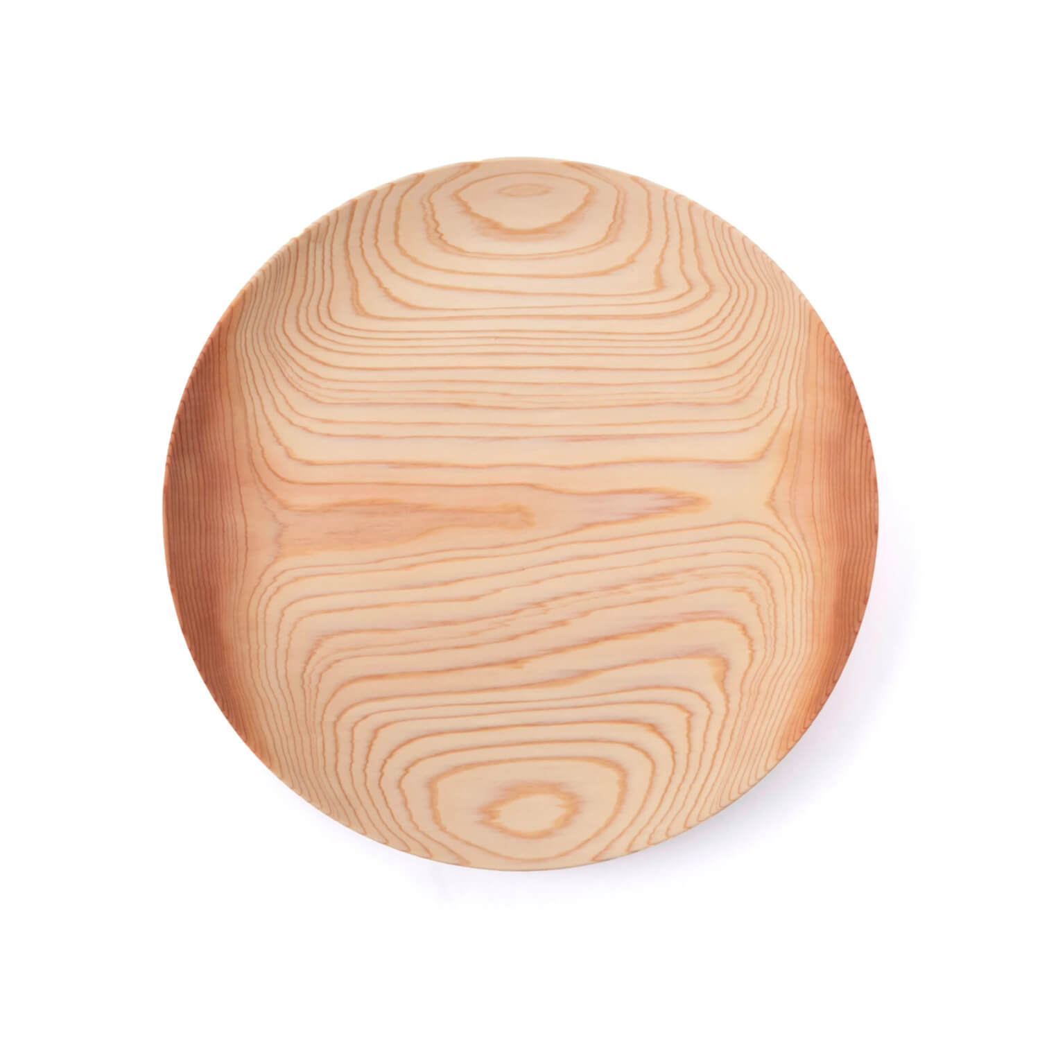 KACOMI 1尺1寸(330mm)秋田杉の木のお皿 1〜2人用 白