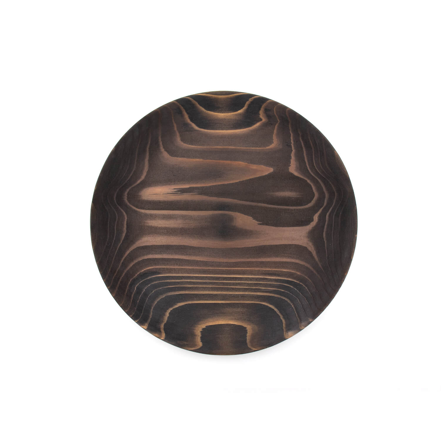 KACOMI 9寸(270mm) 秋田杉の木のお皿 1〜2人用 黒