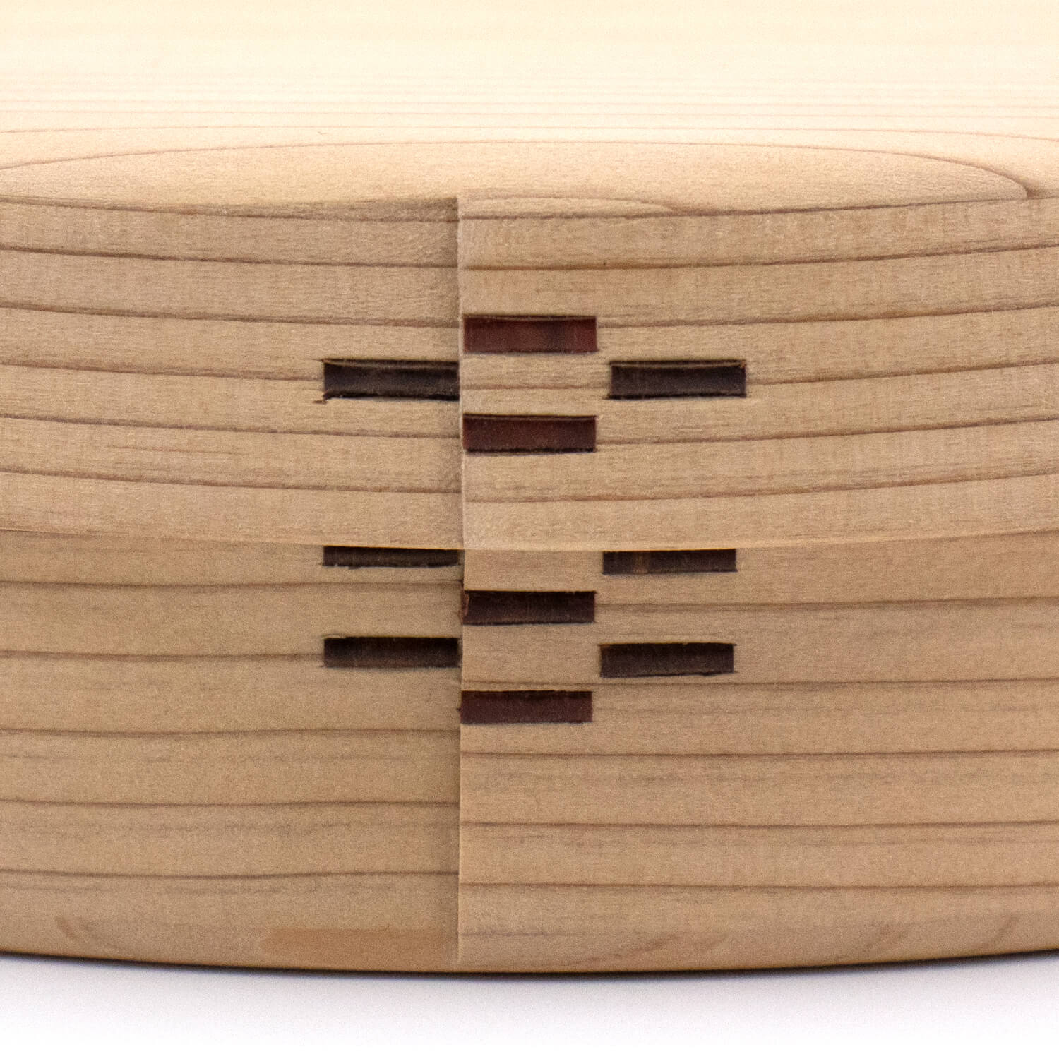 KOBAN(被せ)竹 450ml 曲げわっぱのお弁当箱 側面