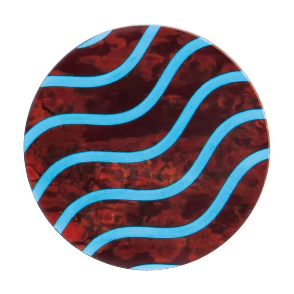 KAVERS 流水(天色) 秋田の伝統工芸 樺細工のブローチ Lサイズ