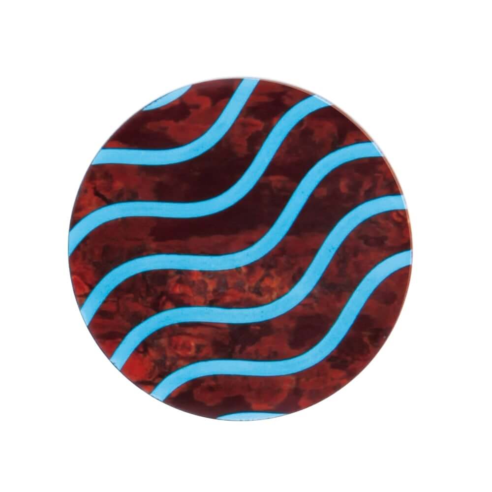 KAVERS 流水(天色) 秋田の伝統工芸 樺細工のブローチ Sサイズ