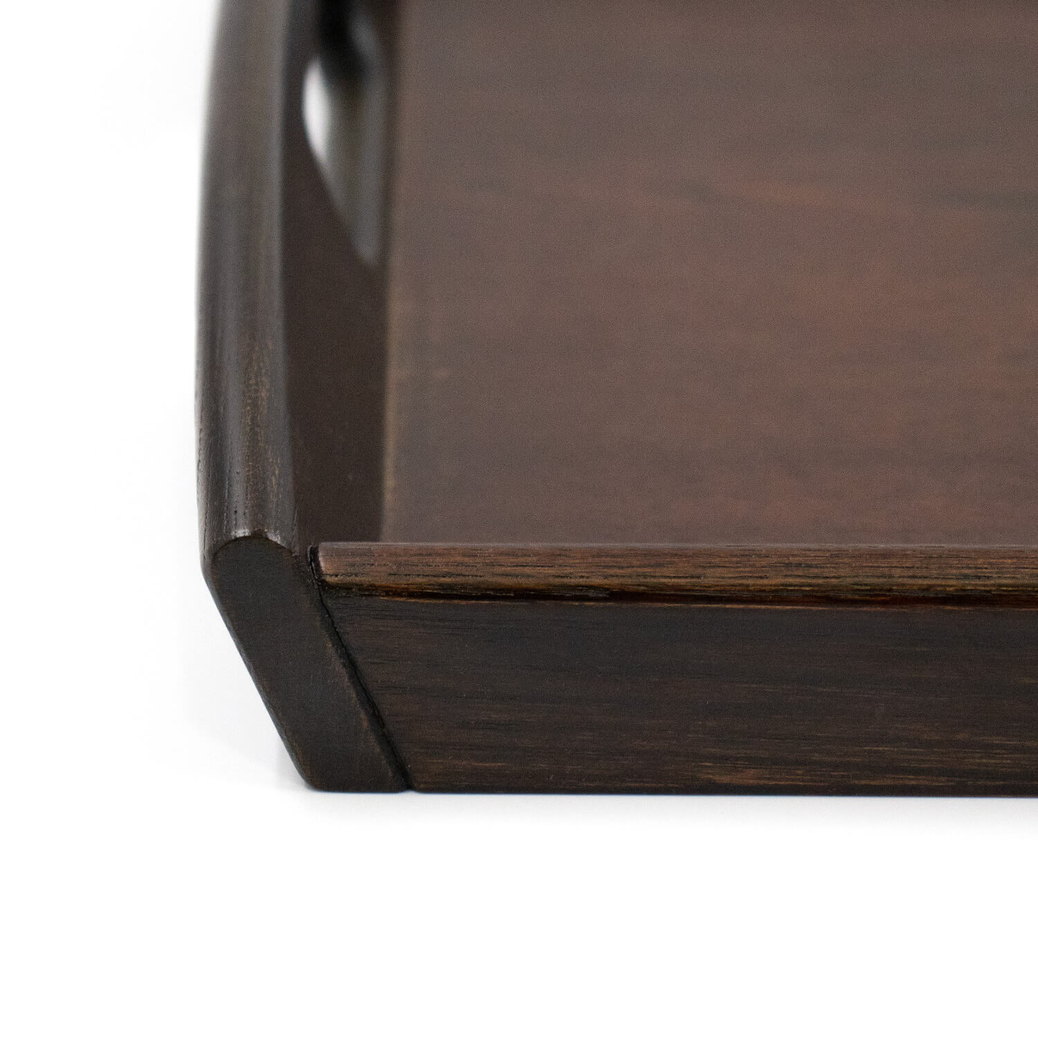 シックな風合いの取っ手付きトレイ 510mm 拡大